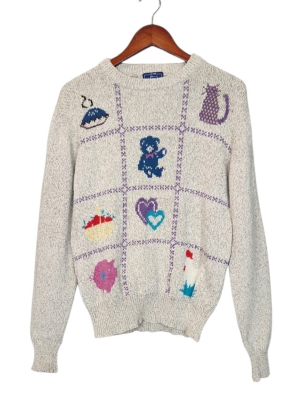 Vintage Woolrich Novelty Print Wool Blend Sweater Medium Large